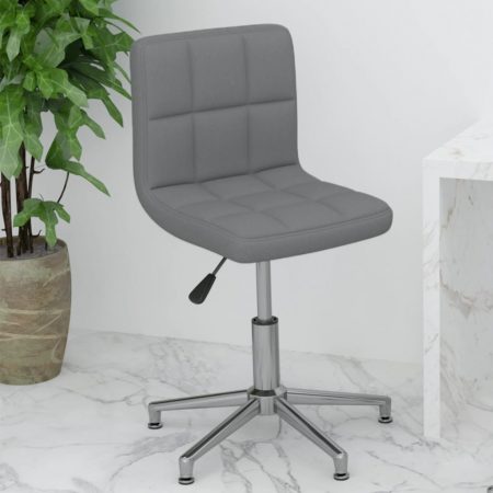 Bild på vidaXL Snurrbar kontorsstol grå konstläder