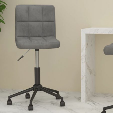 Bild på vidaXL Snurrbar kontorsstol mörkgrå sammet