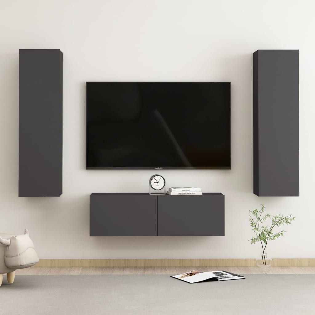 8720286571620_m_en_hd_1 Bild på vidaXL TV-skåp 3 delar grå spånskiva