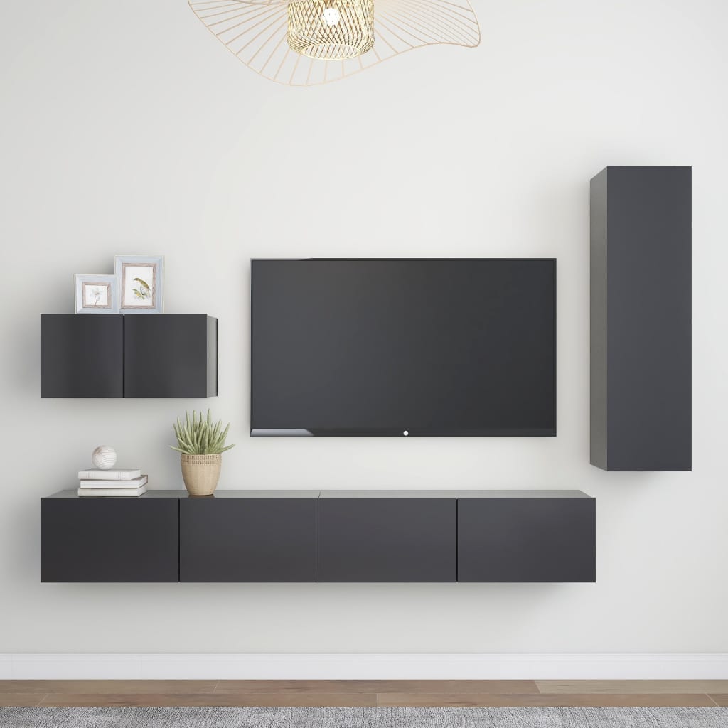 8720286571798_m_en_hd_1 Bild på vidaXL TV-skåp 4 delar grå spånskiva