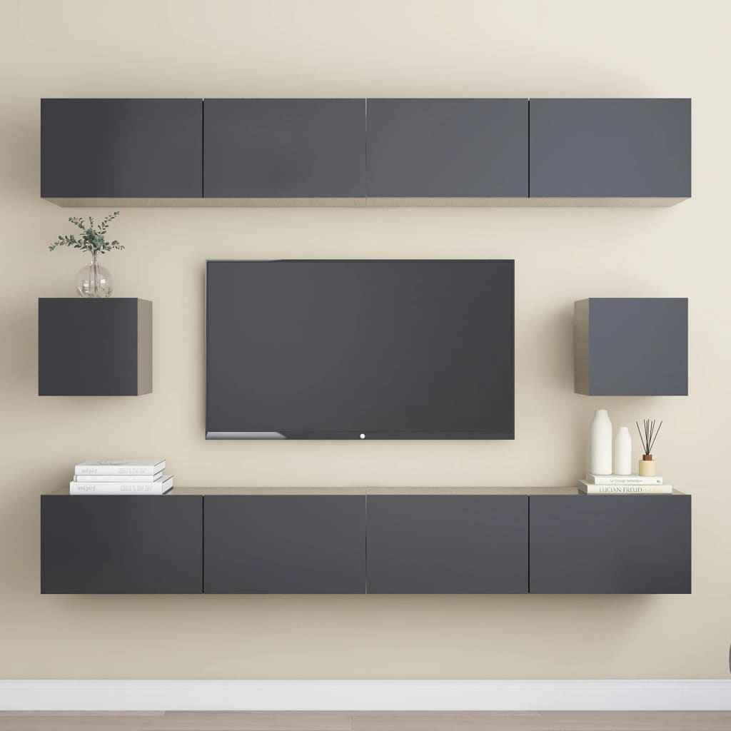 8720286571873_m_en_hd_1 Bild på vidaXL TV-skåp 6 delar grå spånskiva