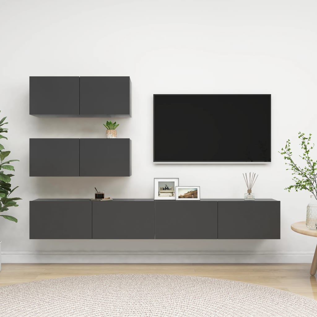 8720286572146_m_en_hd_1 Bild på vidaXL TV-skåp 4 delar grå spånskiva