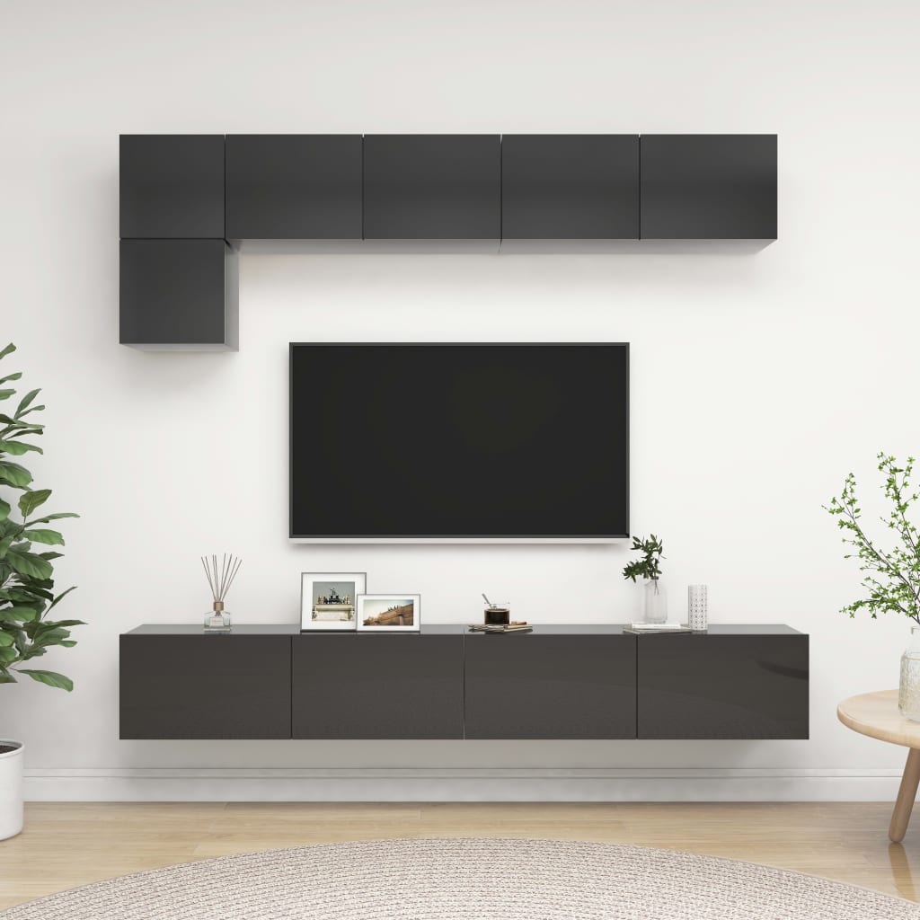 8720286578278_m_en_hd_1 Bild på vidaXL TV-skåp 5 delar grå högglans spånskiva
