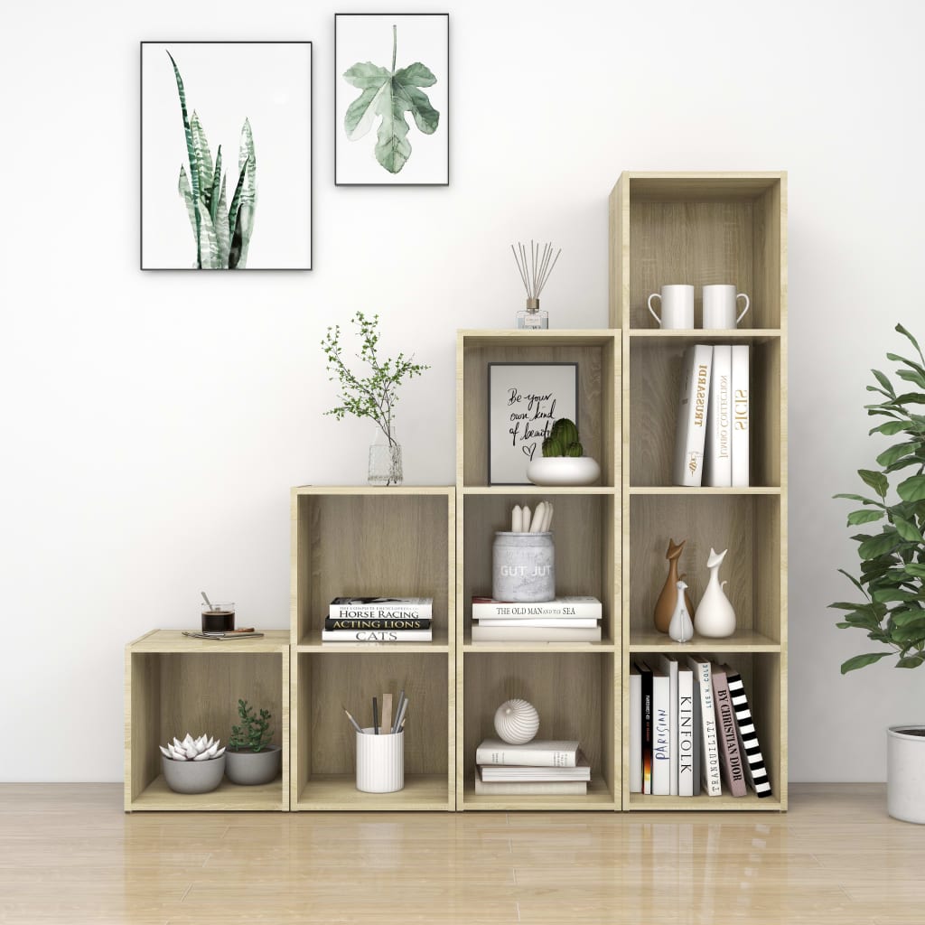 8720286593752_m_en_hd_1 Bild på vidaXL TV-skåp 4 delar sonoma-ek spånskiva