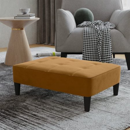 Bild på vidaXL Fotpall brun 78x56x32 cm sammet