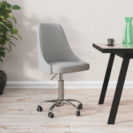 Bild på vidaXL Snurrbar kontorsstol ljusgrå tyg