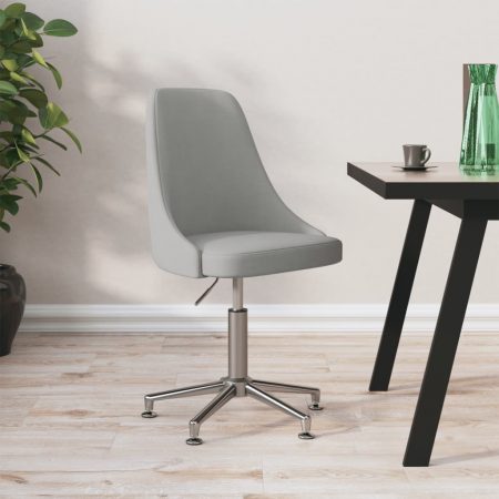 Bild på vidaXL Snurrbar kontorsstol ljusgrå tyg