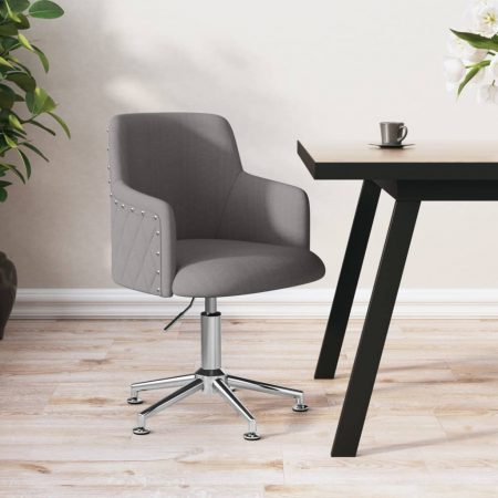 Bild på vidaXL Snurrbar kontorsstol mörkgrå tyg