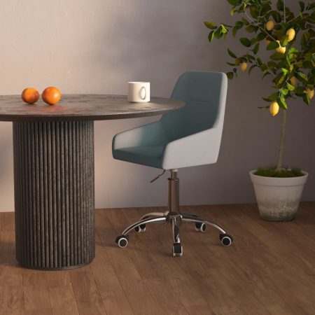 Bild på vidaXL Snurrbar kontorsstol ljusgrå tyg