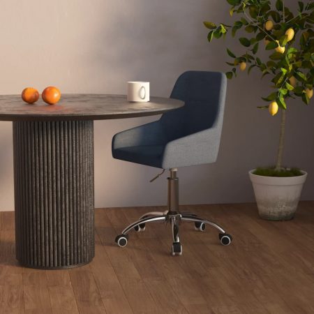 Bild på vidaXL Snurrbar kontorsstol mörkgrå tyg