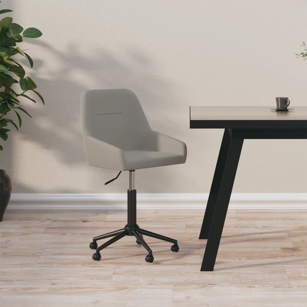 8720286675373_m_en_hd_1 Bild på vidaXL Snurrbar kontorsstol ljusgrå sammet