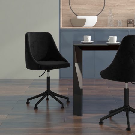 Bild på vidaXL Snurrbar kontorsstol svart sammet