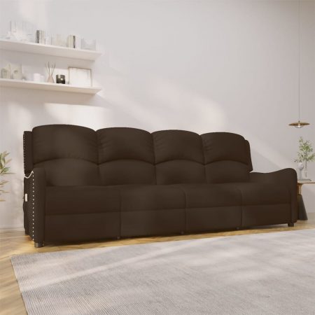 Bild på vidaXL 4-sits massagefåtölj brun glansig konstläder