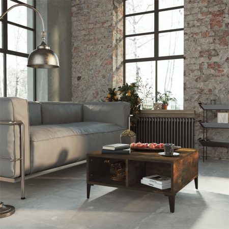 Bild på vidaXL Soffbord rökfärgad ek 60x60x30 cm spånskiva