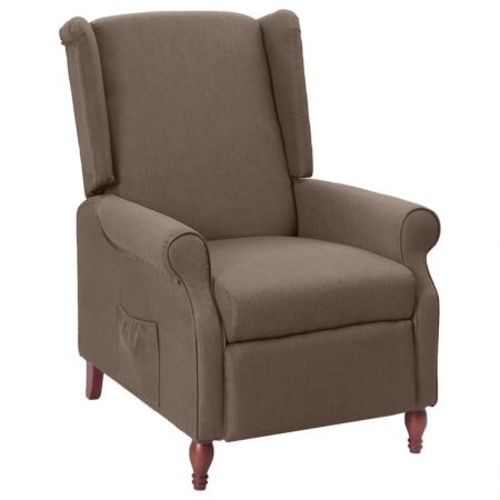 Bild på vidaXL Reclinerfåtölj taupe tyg