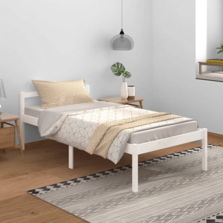 Bild på vidaXL Sängram vit massiv furu 100x200 cm