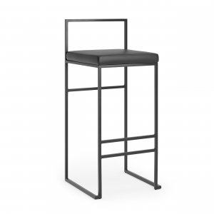 2 st Aston barstol - Svart PU / svart - Barstolar