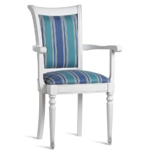 2 st Elvira karmstol vit med mörkblå sits och rygg - Karmstolar