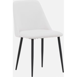 2 st Night matstol - Vit PU - Konstläderklädda stolar