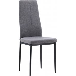 2 st Petra matstol - Svart/mörkgrå - Konstläderklädda stolar