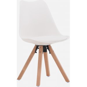 2 st Zeno matstol - Natur/vit - Trästolar