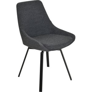 4 st Parade snurrbar matstol - Svart boucle - Klädda & stoppade stolar