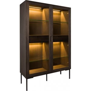 Belfort vitrinskåp - Brun ek - Vitrinskåp & Glasskåp -Vitrinskåp & Glasskåp - Hyllor & Förvaring