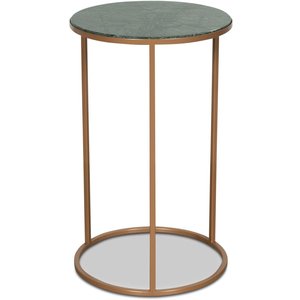 Carrera sidobord runt 40 cm - Grön/koppar - Sidobord & lampbord