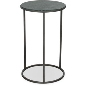 Carrera sidobord runt 40 cm - Grön/stål - Sidobord & lampbord