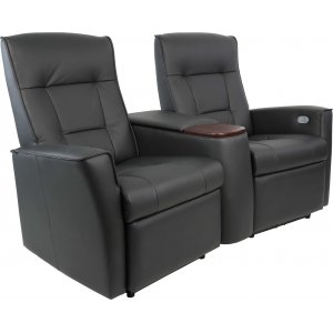 Hjellegjerde Ullstein elektrisk 2-sits biosoffa - Svart - 2-sits soffor