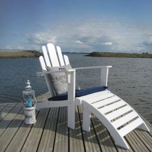 Newport däckstol - Vit - Solstolar & Däckstolar