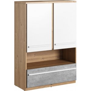 Plano skåp - Nash ek/vit/grå - Skåp -Skåp - Hyllor & Förvaring