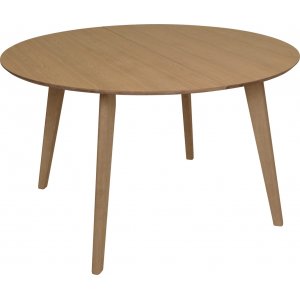 Sagene matbord 110-190 x 110 cm - Lackad vitpigmenterad ek - Ovala & Runda bord