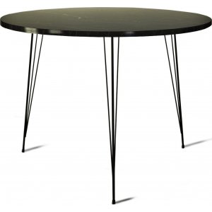 Sandalf matbord 90 cm - Svart marmor - Ovala & Runda bord