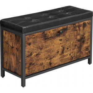 Tomas hallbänk med skoförvaring - Brun/svart - Sittbänkar