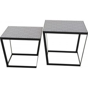 Troya sidobord 45/50 x 45/50 cm - Svart - Sidobord & lampbord