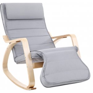 Ubbe gungstol med ställbart fotstöd - Grå - Gungstolar