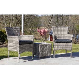 Vancouver utemöbelset med bord - Grå konstrotting - Loungegrupper