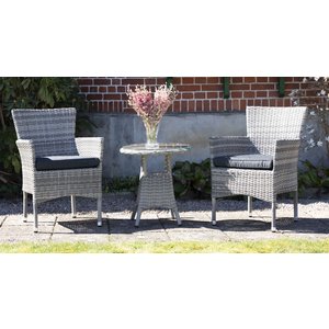 Vancouver utemöbelset med bord nr 2 - Grå konstrotting - Loungegrupper